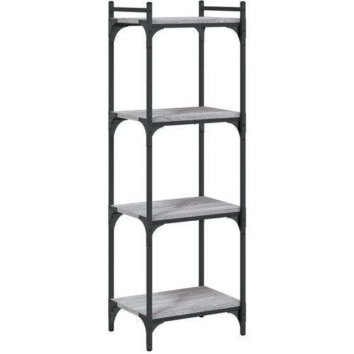 Maison Chic Knjižna omara - Knjižni regal 4-nadstropna siva sonoma 40x30x120 cm inž. les, (21725082) Cene