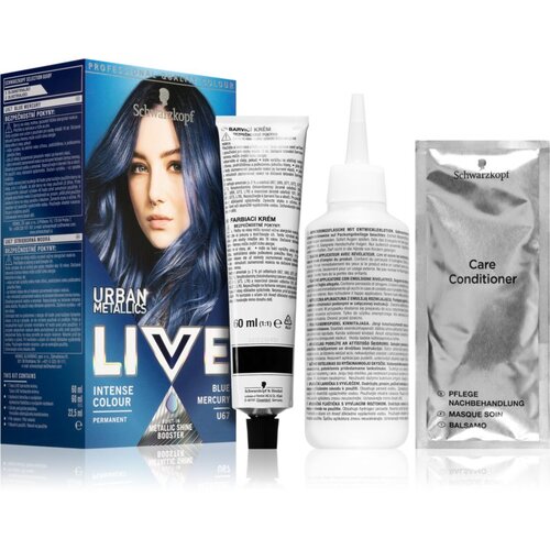 Schwarzkopf LIVE Urban Metallics permanentna barva za lase odtenek U67 Blue Mercury Cene
