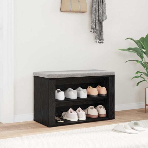  Polica za cipele Crni hrast 75 x 35 x 45 cm Konstruirano drvo Slike