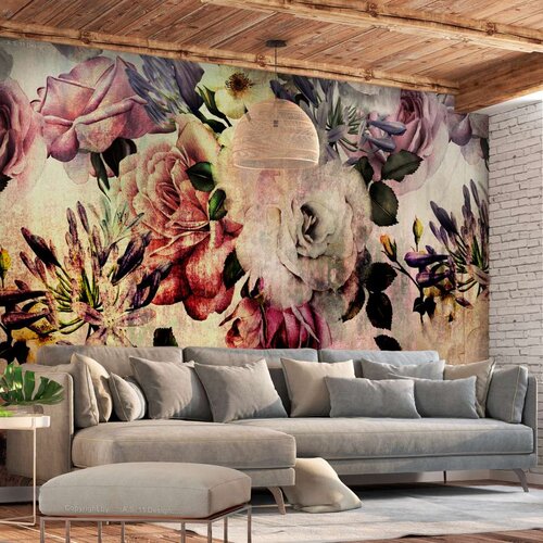  Samoljepljiva foto tapeta - Nostalgia Flowers 196x140 Slike