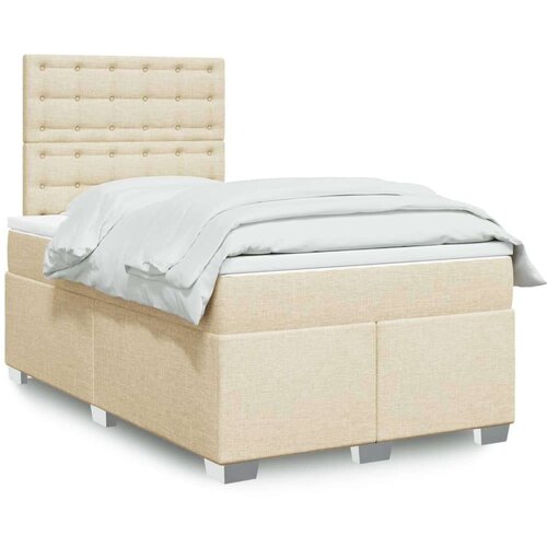 vidaXL Krevet box spring s madracem krem 120 x 190 cm od tkanine Cijene