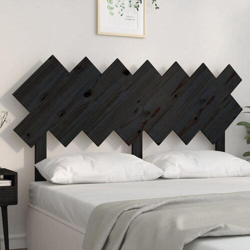 vidaXL uzglavlje za krevet crno 141x3x80,5 cm od masivne borovine Cijene