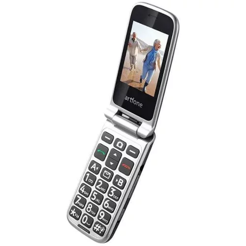 Garancija:12 mjeseci Telefon na tipke Artfone G6 preklop Silver