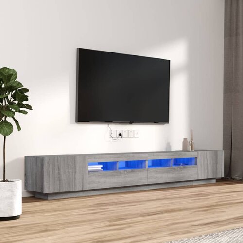 vidaXL Komplet TV omaric LED 3-delni siva sonoma inženirski les Cene