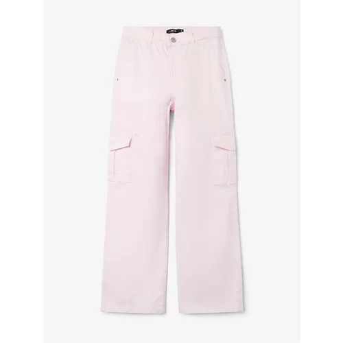 name it Light Pink Girly Wide Pants with Pockets Hilse - Girls
