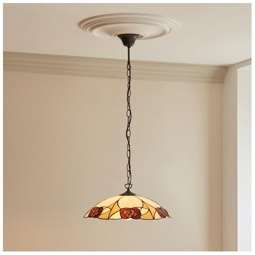 Endon 112197 - Luster na lancu Tiffany INGRAM 1xE27/60W/230V prečnik 45 cm Cene