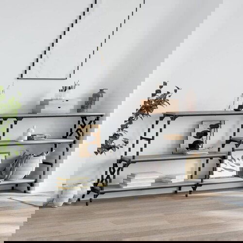 VidaXL Konzolni stol siva boja hrasta 180x29x76 5 cm konstruirano drvo Slike