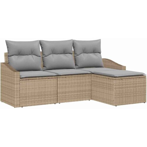  Set sofe 4 kom. Bež poliratan 178 x 117 x 85 cm Slike
