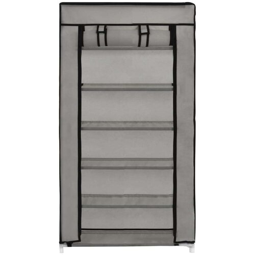 VidaXL 282430 shoe cabinet with cover grey 58x28x106 cm fabric Slike