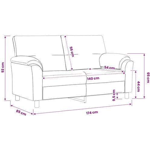 SOFA Policijska plava 174 x 85 x 93 cm Bar&amp;scaron;un Slike