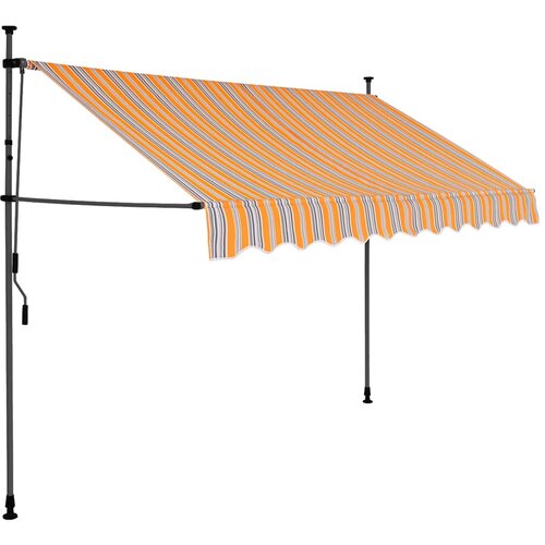 Maison Chic Ročno zložljiva tenda - Senčniki z LED lučkami 250 cm rumena in modra, (22042324) Cene