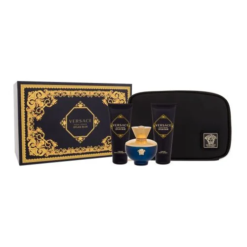 Versace Pour Femme Dylan Blue set: EDP 100 ml + losion za tijelo 100 ml + gel za tuširanje 100 ml + kozmetička torbica za žene