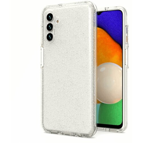 Onasi Silikonski ovitek z bleščicami za Samsung Galaxy S24 FE - prozoren s srebrnimi bleščicami Cene