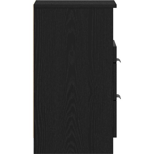  Noćni ormar 2 pcs Crni hrast 40 x 35 x 65 cm Konstruirano drvo Slike
