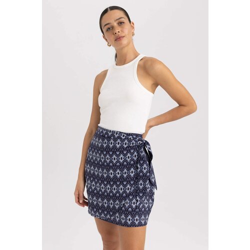 Defacto A-Line Ethnic Patterned Normal Waist Aerobin Mini Skirt Slike