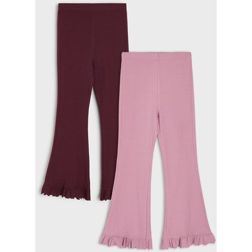 Sinsay Flare tajice s ukrasnim volanima 2 pack Slike