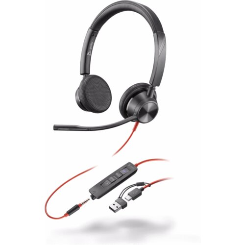 HP Slušalice Poly Blackwire 3325 Stereo MS Teams Cert USB-C Headset +3.5mm Plug +USB-C/A Adapter (8X2 Cene