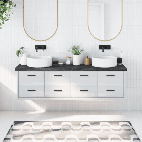  Kopalniški pult temno rjav 180x30x(2-6) cm obdelan trden les Cene