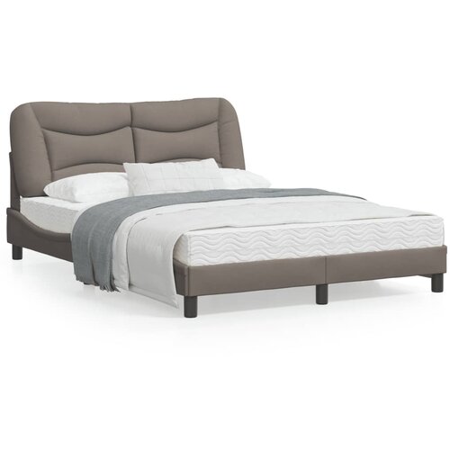 vidaXL Posteljni okvir z vzglavjem taupe 140x200 cm blago Cene