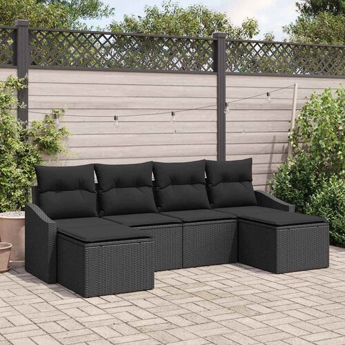  Set sofe 6 kom. Crna poliratan 233 x 117 x 85 cm Cene