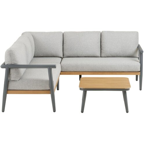 House Nordic Siva oblazinjena vrtna garnitura za 4 osebe Comillas &amp;ndash; Slike