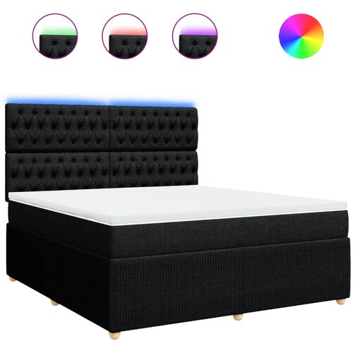 Maison Chic Box spring postelja - Vzmetna postelja z vzmetnico črna 180x200 cm blago SL17205, (21882637) Cene