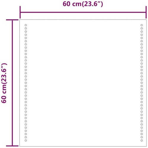  LED kupaonsko ogledalo 60x60 cm Slike