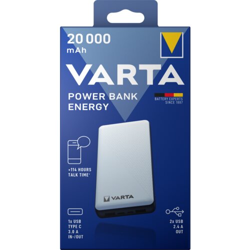 Varta Energy 20000 powerbank (rezervna baterija) lipo 20000 mAh 57978101111 Cijene