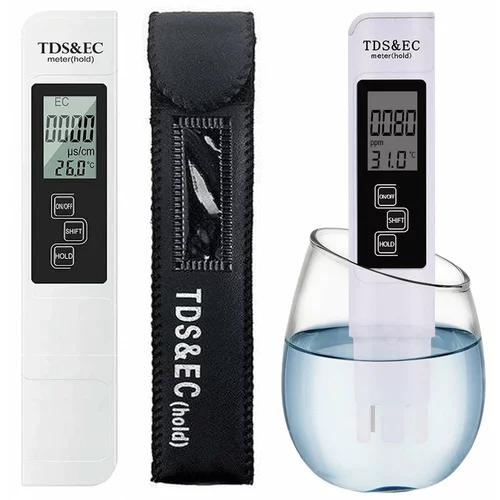 Tester trdote vode in termometer LCD