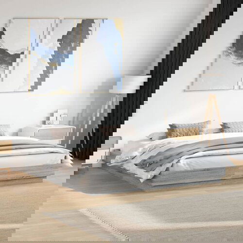 Furnova Posteljni okvir z LED diodami siva sonoma 200x200 cm, (21935872) Slike