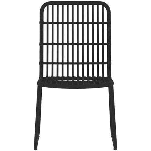 5-dijelni vrtni blagovaonski set crni Crna Dužina stola 80 cm Slike