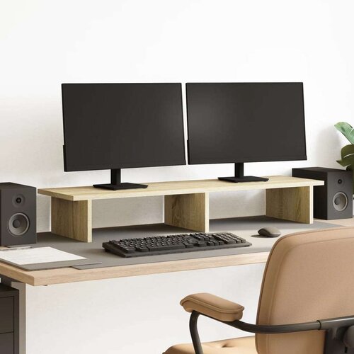  Stalak za monitor boja hrasta 100x27x15 cm konstruirano drvo Cijene