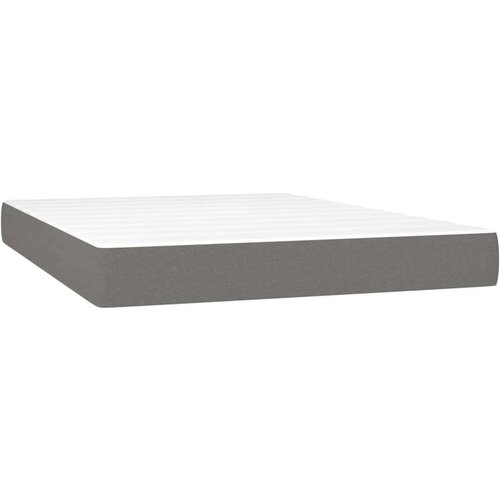 vidaXL Krevet s oprugama i madracem tamnosivi 140x190 cm od tkanine Cene