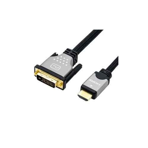 Roline DVI / HDMI priključni kabel DVI-D 24+1-polni utikač, HDMI A utikač 7.50 m crna, srebrna 11.04.5874 sa zaštitom, u