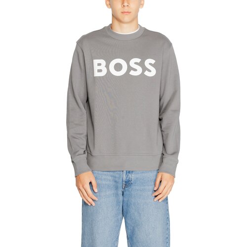Boss Puloverji JERSEY WE BASIC CREW 50487133 Siva Cene