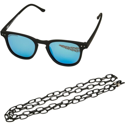 Urban Classics Accessoires Sunglasses Arthur with Chain black/blue Slike