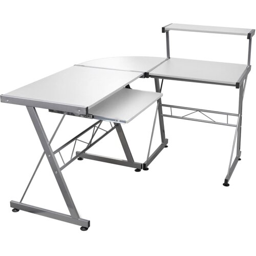 Maison Chic Kutni stol za računalo bijeli 132x112x99 cm konstruirano drvo Slike
