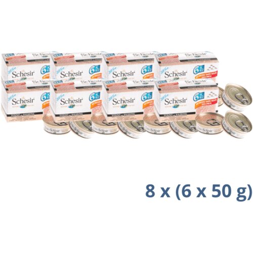 Schesir multipak cat - tunjevina i losos 6x50g - 2.4 kg Cene
