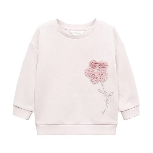 MANGO KIDS Majica 'Flor' bež / lila / pastelno lila