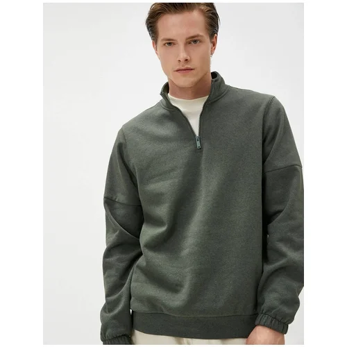 Koton 4WAM70122MK Cotton Men's Sweatshirt GREEN