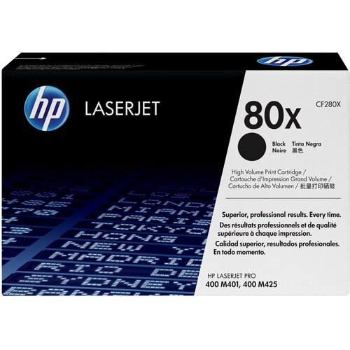 Hewlett packard HP 80X svart LaserJet-tonerkassett med h&amp;ouml;g kapacitet, original toner cartridge 1 pc(s) Black Slike