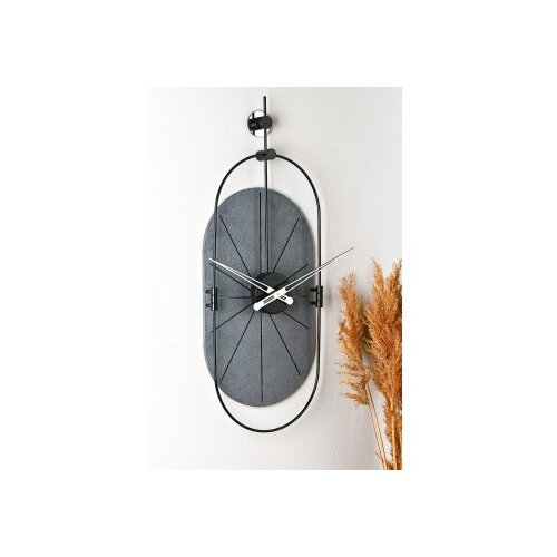 WALLXPERT dekorativni metalni zidni sat sntr silver srebrno - crna boja Slike