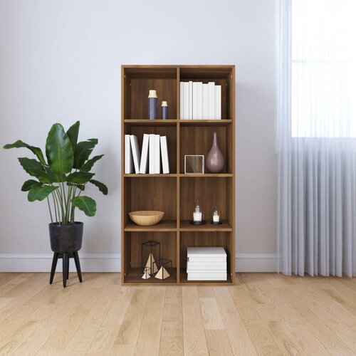 VidaXL Ormarić za knjige Smeđi hrasta 66x30x130 cm konstruirano drvo Slike