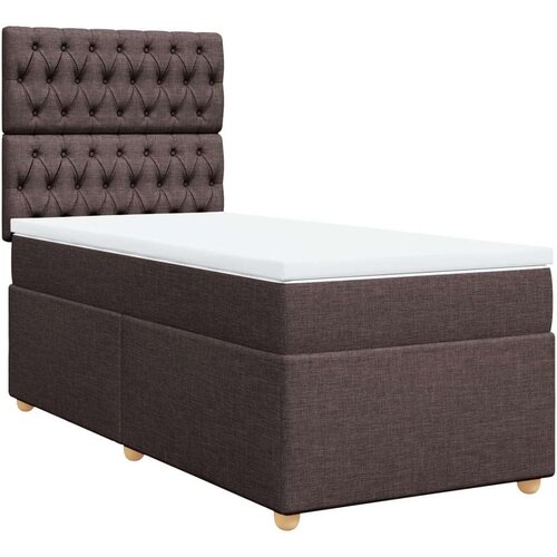 vidaXL Krevet s oprugama i madracem tamnosmeđi 100 x 200 cm od tkanine Cijene