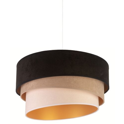  Duolla - Luster na sajli DEVON 1xE27/40W/230V, prečnik 45 cm, crna/bež Slike