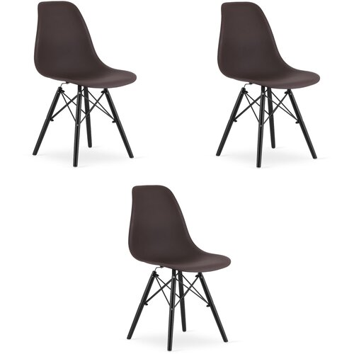 Brandless OSAKA stol kava / črne noge x 3, (22030624) Slike