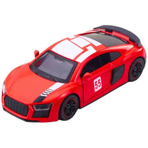 SPORTS Car Metal Pull Back Lights Sounds Red 1:43 Slike