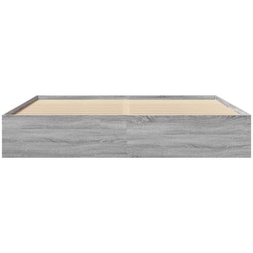 VidaXL Okvir za krevet boja hrasta 200x200 cm od konstruiranog drva Slike