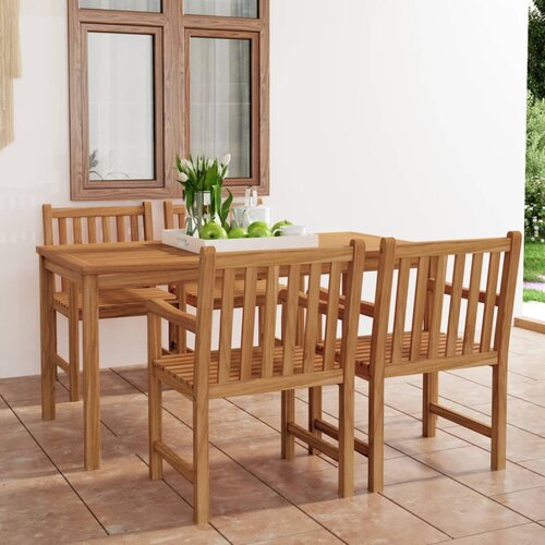  Vrtni blagovaonski set od 5 dijelova 180 x 90 cm masivno tikovino drvo Cijene