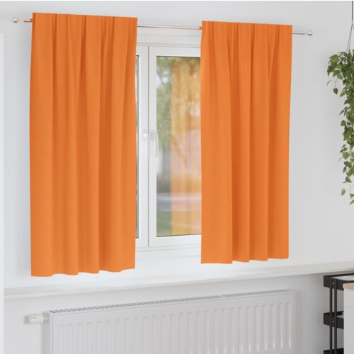 vidaXL Zavjese sa zavjesama 2 pcs Narančasta Poliester Cijene